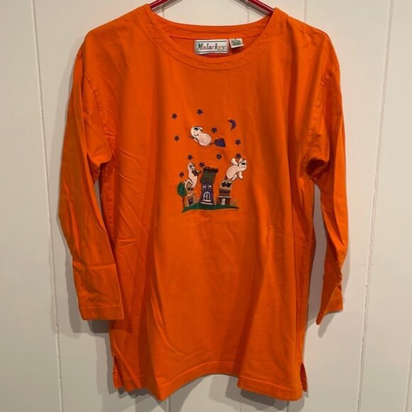 Vintage Halloween Ghost Long Sleeve Top - Picture 1 of 7